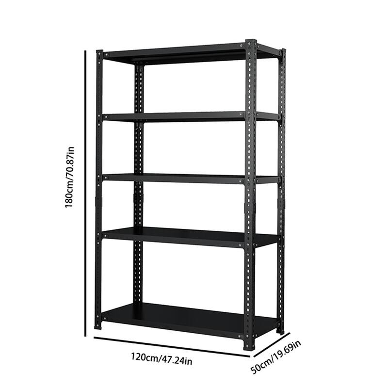 71 in. H 5-Tier Heavy-Duty Metal Kitchen Shelves with Adjustable Shelves