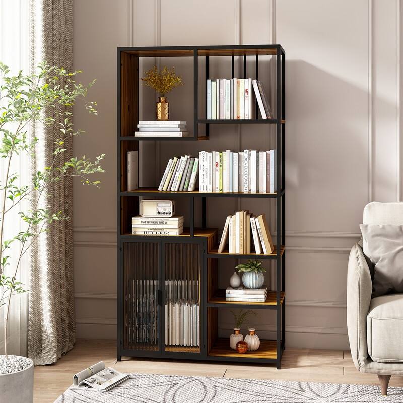 Grondin MidCentury Modern Style 5Tier MultiFunctional Bookshelf
