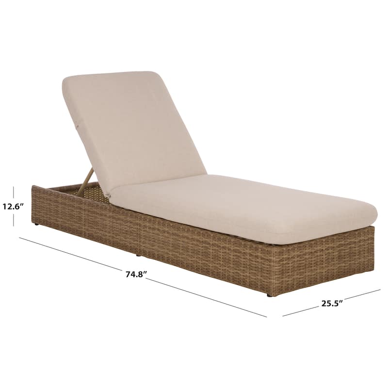 SAFAVIEH Outdoor Living Emma Lounger - 75"W x 26"D x 13"H