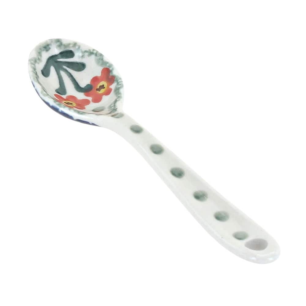 Blue Rose Polish Pottery 592 Ceramika Artystyczna Sugar Spoon