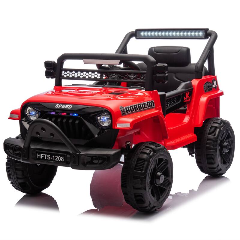 12V Electric Ride-On Truck for Kids with Remote Control, Early Education, LED Lights & Microphone Jack