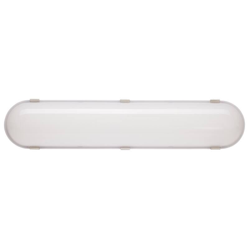 2Ft 20W Vapor Proof Fixture with Integ Microwave Sensor CCT Selectable IP65 and IK08 120V-347V - Gray