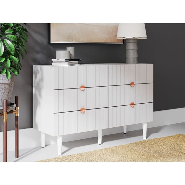 white and rose gold dresser Obsession White & Rose Gold Dresser & Mirror 1581