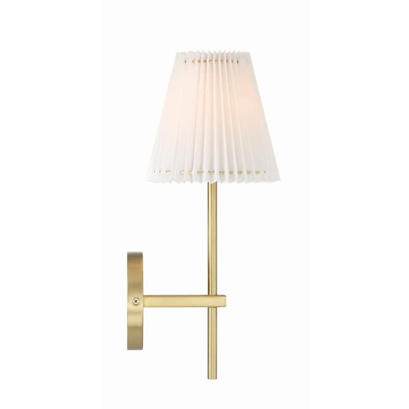 Gamma 1 Light Aged Brass Wall Mount - 6.5"W x 15"H x 7.25"D