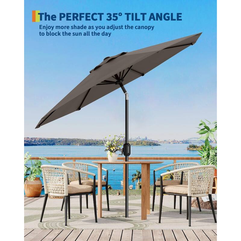 Coromose 9FT Outdoor Patio Umbrella, 8 Sturdy Ribs, for Garden, Poolside, Deck