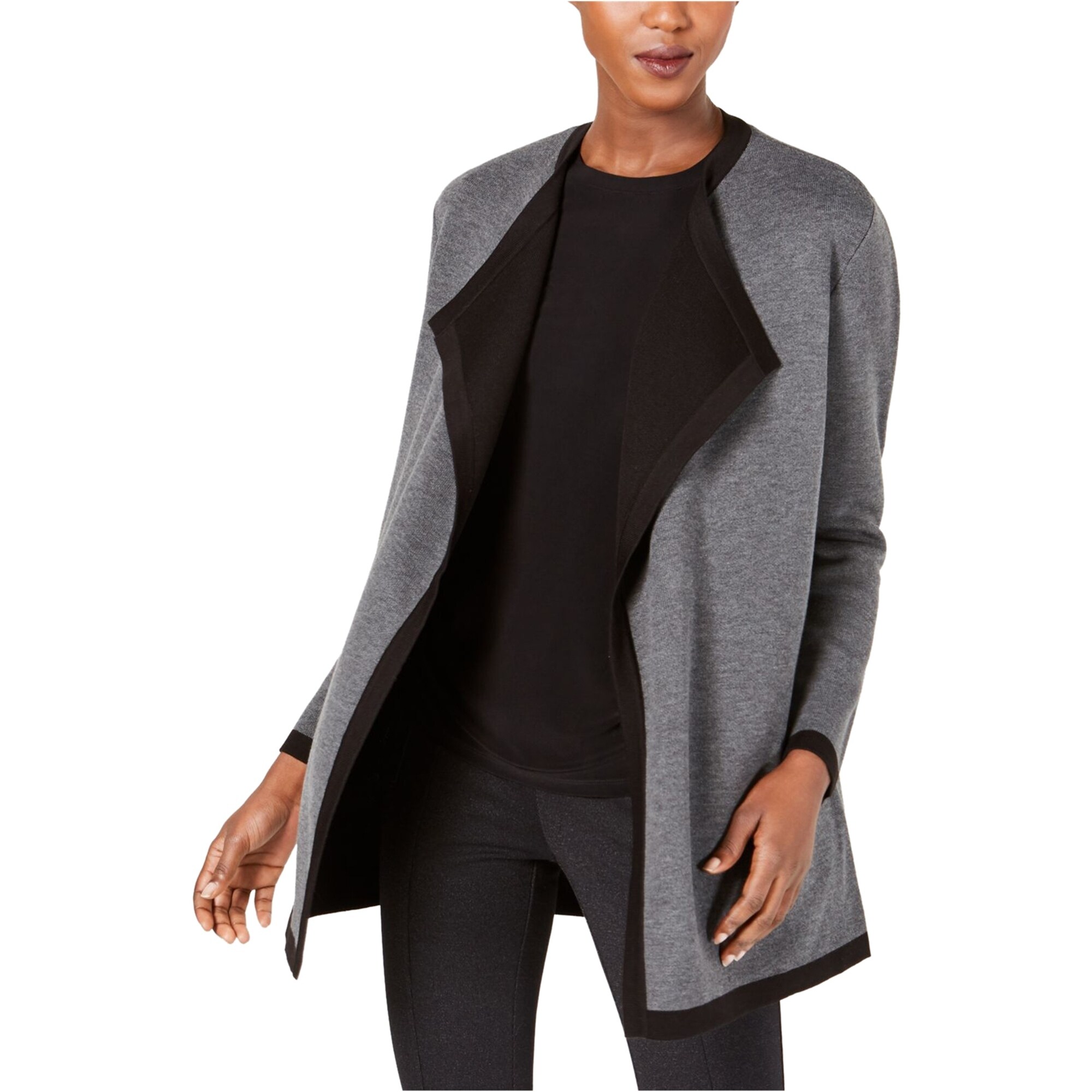 Anne Klein Womens Drapey Cardigan Sweater - Overstock - 41600062
