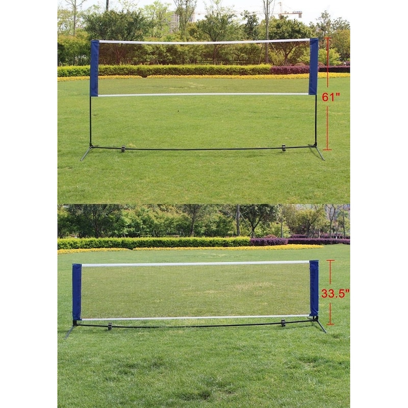 Portable Large Volleyball Badminton Tennis Net with Carrying Bag Stand/Frame 10FT