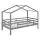 preview thumbnail 9 of 10, Twin Over Twin Bunk Bed with Roof, Slide and Ladder