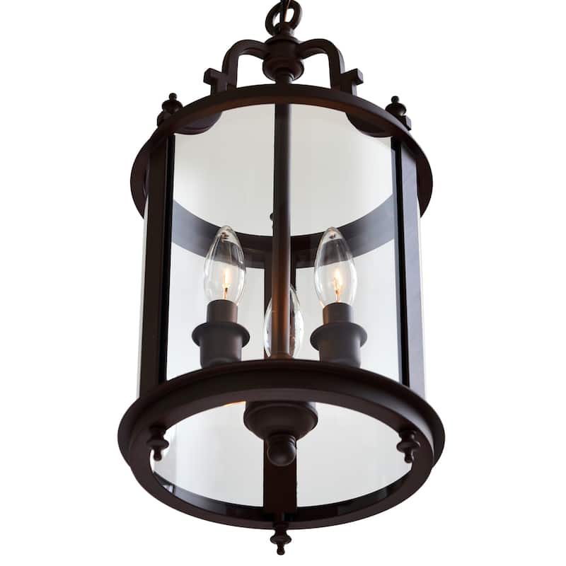 Desire 3 Light Oil Rubbed Bronze Drum Shade Mini Pendant - Oil Rubbed Bronze