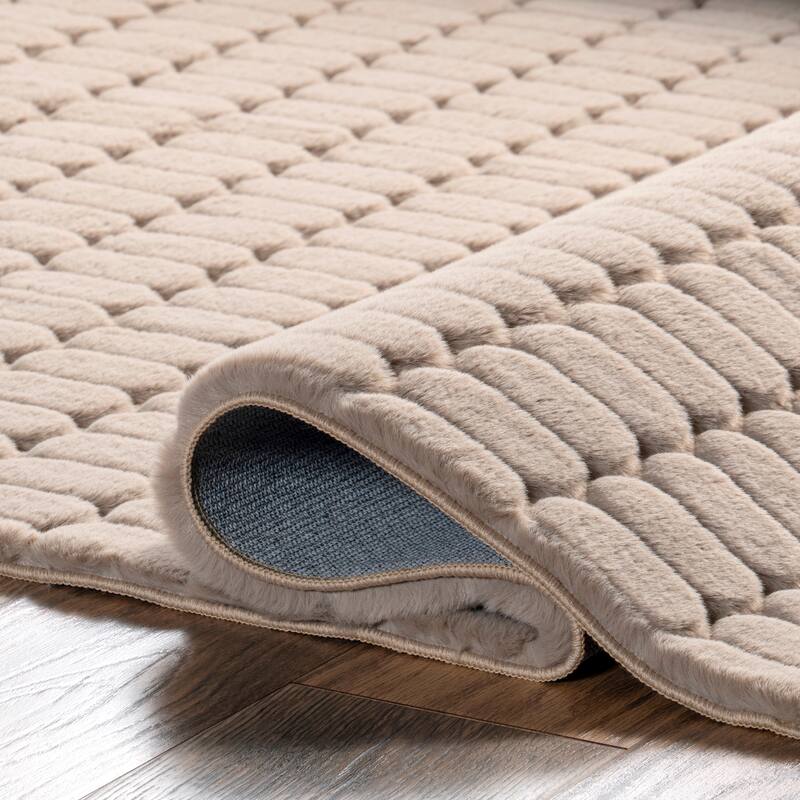 Nuloom Nia SuperiorWash Tile Faux Rabbit Machine Washable Area Rug