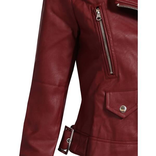 Shop Ne People Women S Fitted Faux Leather Jacket Newj138