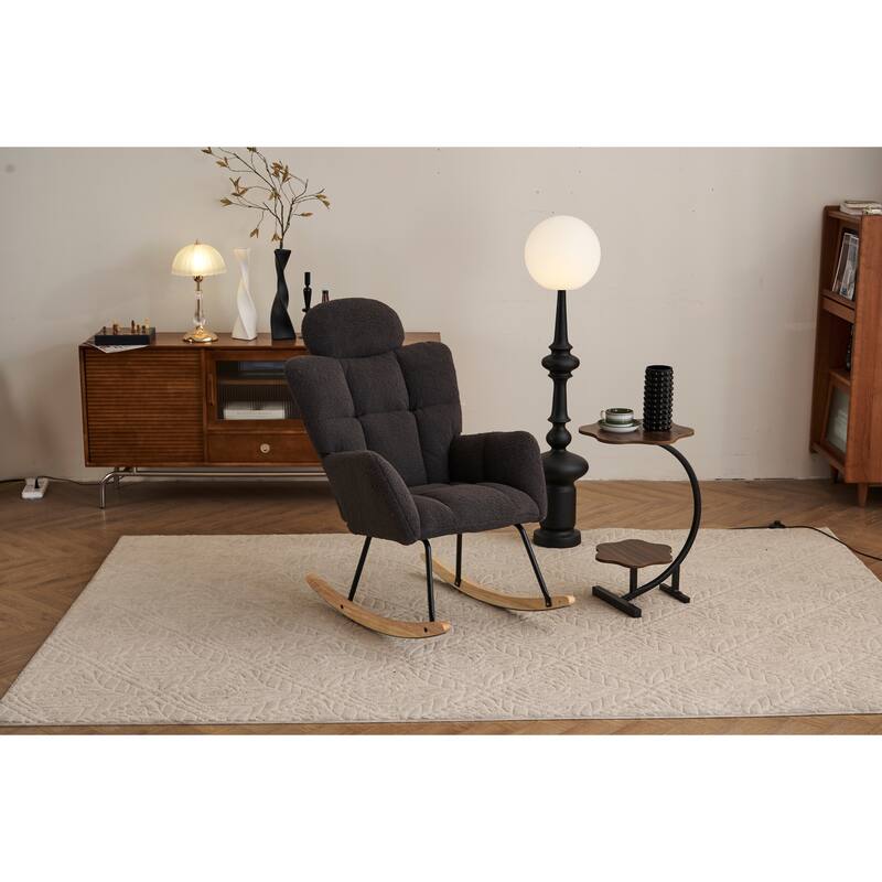 Teddy Fabric Upholstered Rocking Chair