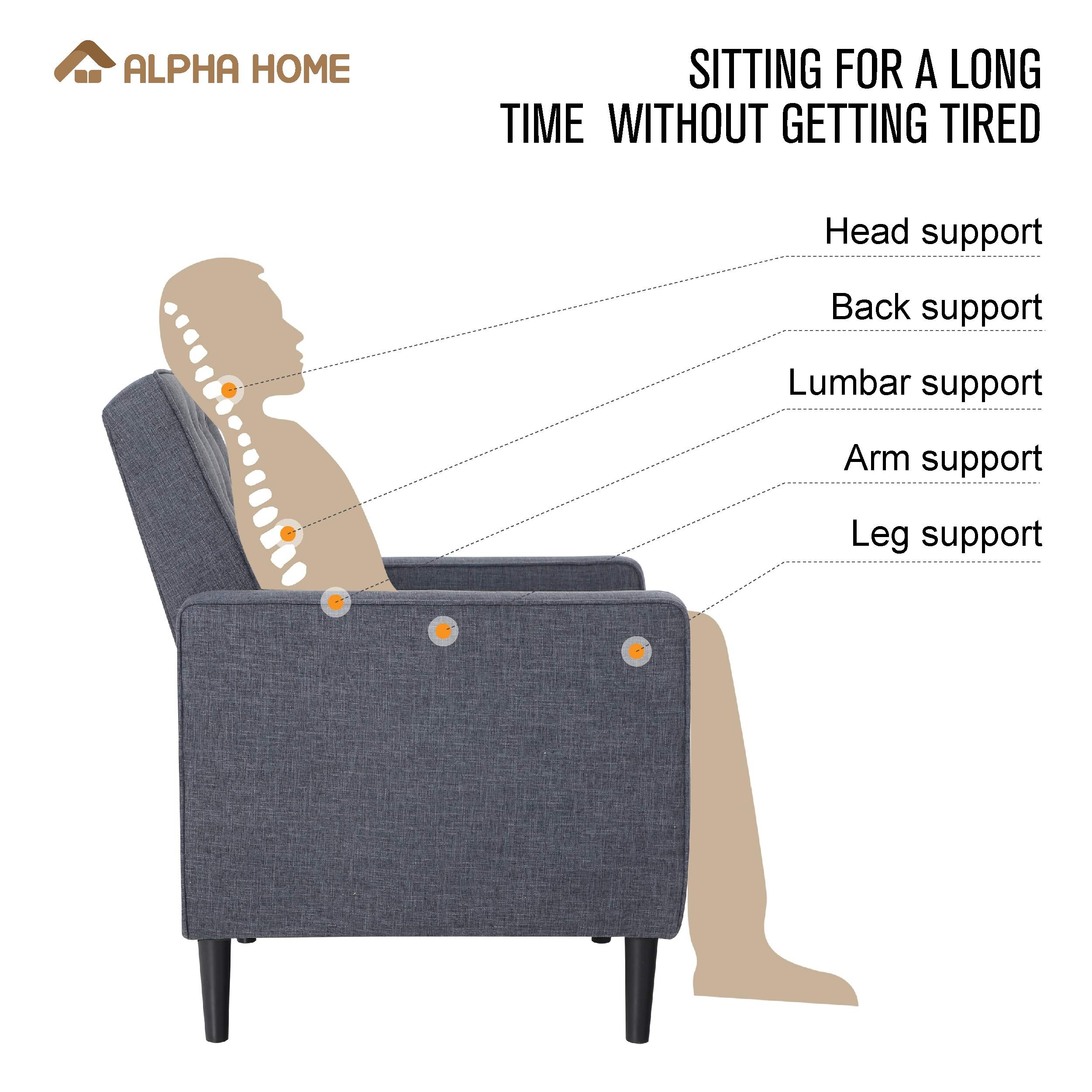 Alpha Home Recliner Chair For Elderly Reclining Wing Back Sofa For Living Room Fabric Upholstered Single Lounge Glider Chair Overstock 31979608