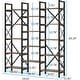 preview thumbnail 28 of 60, Large Triple Wide 5-Shelf Etagere Bookcase