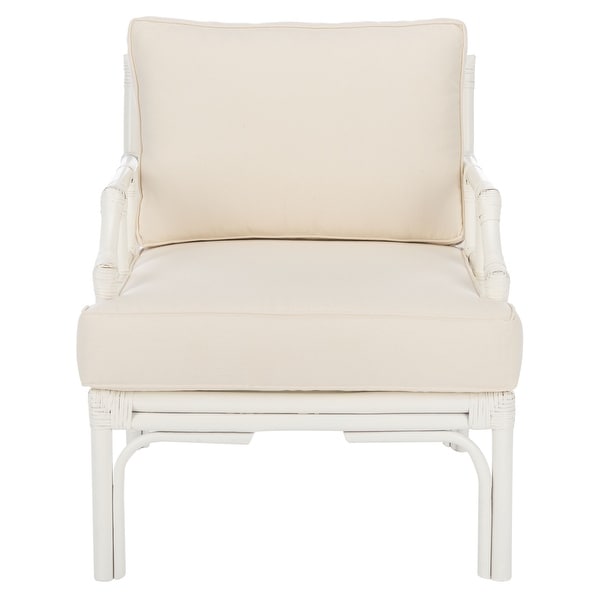 Safavieh Kazumi Rattan Accent Chair with Cushion - 27.6" W x 31.5" L x 31.5" H. Opens flyout.