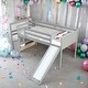 preview thumbnail 1 of 16, Twin Size Multiple Functional Low Loft Bed with Stairs and Slide for Home Grey
