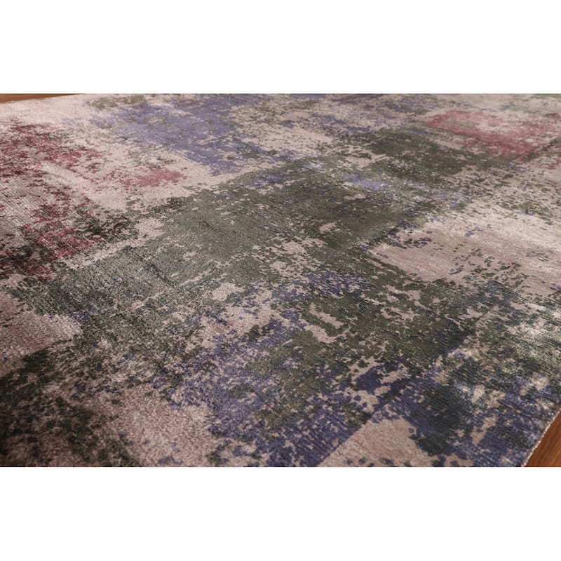 Contemporary Abstract Modern Area Rug Handmade Wool Carpet - 6'7" X 9'6"