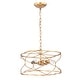 preview thumbnail 3 of 11, 15" Whispire Matte Gold 15-inch Ceiling Pendant Light with Caged Drum