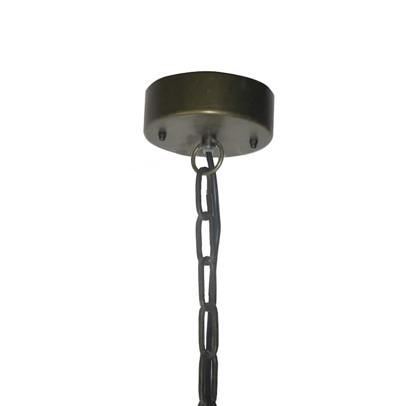 2-Tier Draped Wood Bead Chandelier