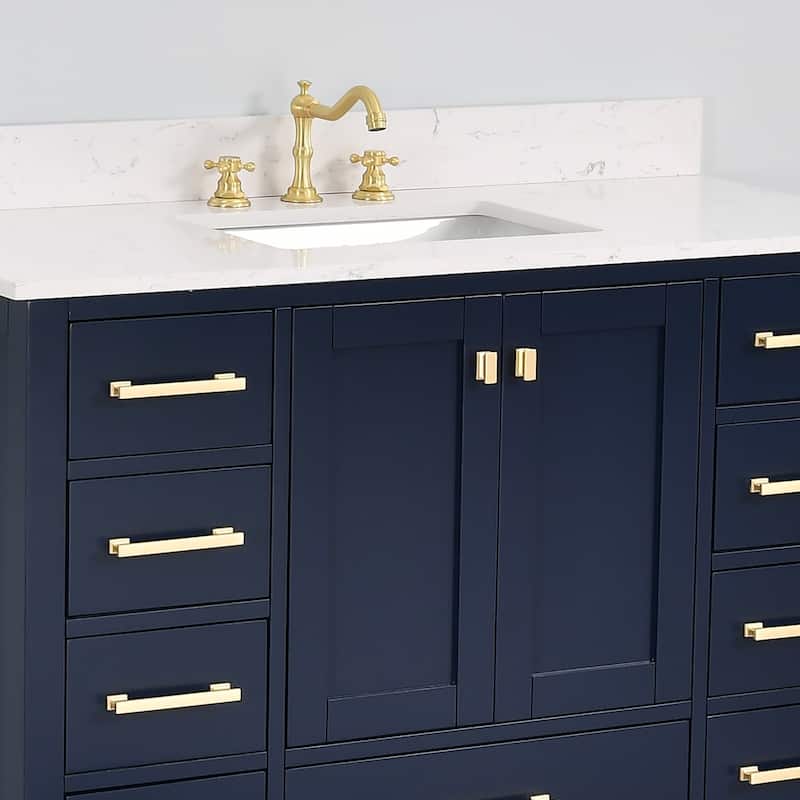 PROOX 48 inch Freestanding Bath Vanity Engineered Countertop and Ceramic Sink