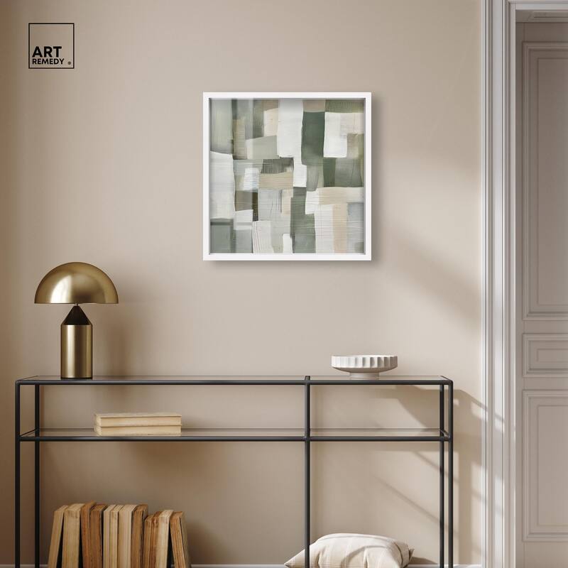 Pale Jade Green I Shadowbox by Art Remedy