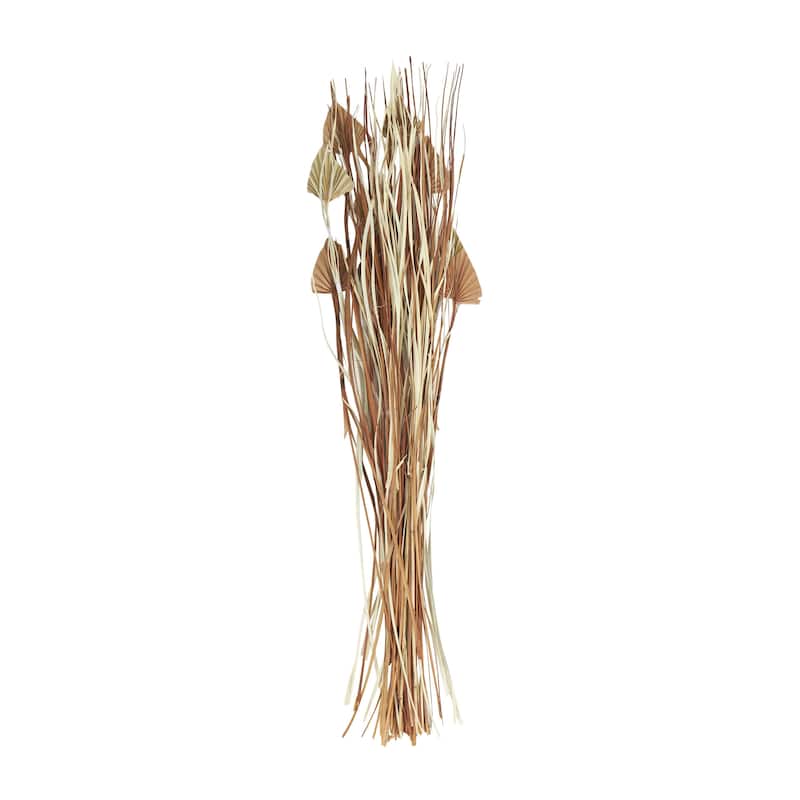 Dried Plant Palm Leaf Tall Home Decor Natural Foliage with Grass - Brown - Roche River Decor