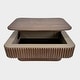 preview thumbnail 95 of 160, Modern Solid Wood Veneered Round/Oval/Rectangular Coffee Tea Table with Storage.