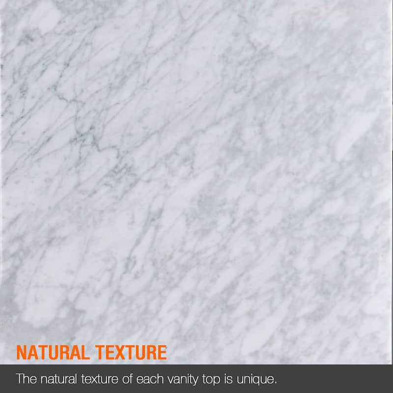 Glacielle 48 inch Natural Marble Bathroom Vanity Top