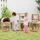 preview thumbnail 2 of 4, 3 PCS Mud Kitchen & Kids Grill Playset Wood Pretend Play Set - 3 pcs
