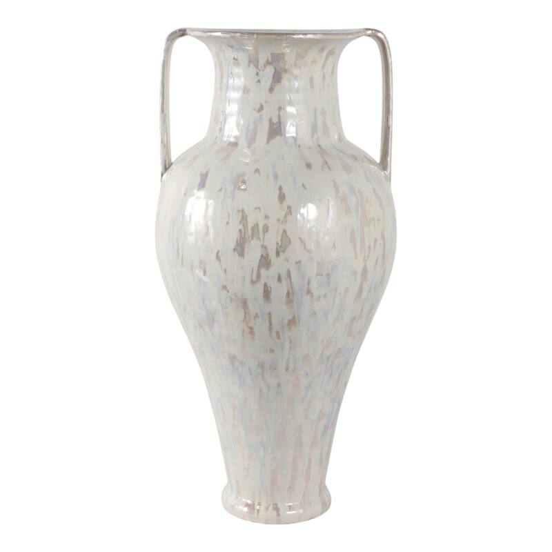 Stoneware Decorative Vase with Sculptural Twisted Design Home Decor