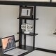 preview thumbnail 13 of 13, Twin Size Metal Loft Bed with Desk and Storage Shelves