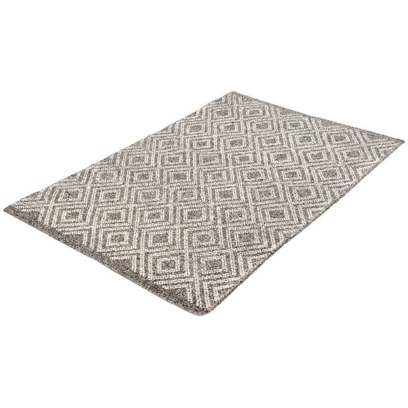 ECARPETGALLERY Braid weave Sienna Black Wool Rug - 5'0 x 7'9