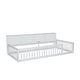 preview thumbnail 23 of 37, Twin XL Size Wood Daybed with Bedside Storage Cabinets, Modern Kids Floor Bed Frame with Charging Station