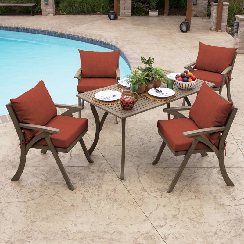 ARDEN Outdoor 21 x 21 in. Dining Chair Cushion Set