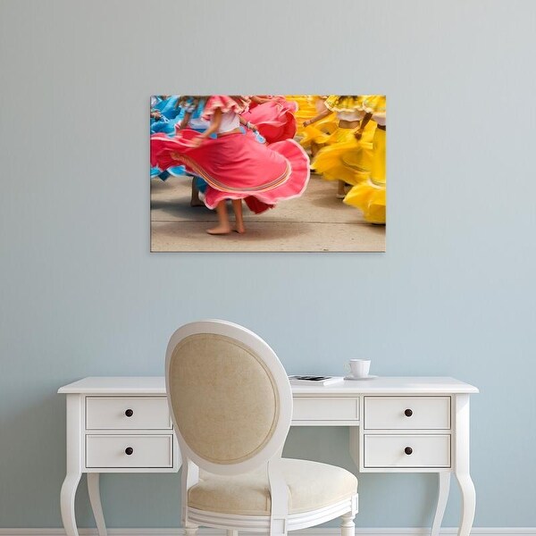 Easy Art Prints John & Lisa Merrill's 'Swirling Skirt Of Female Dancers In Folklore Troupe' Premium Canvas Art