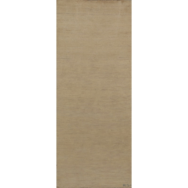 Gabbeh Contemporary / Modern Runner Rug Handmade Wool Carpet - 2'11"x 10'1"