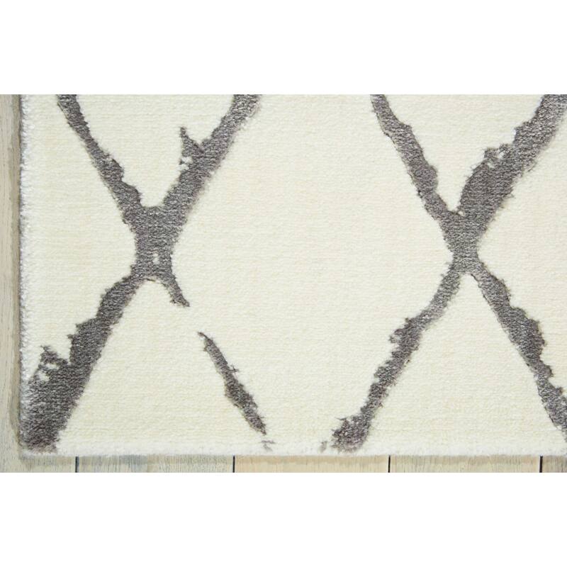 Nourison Twilight Contemporary Geometric Trellis Area Rug
