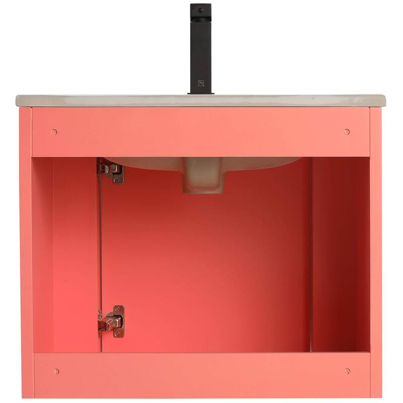 Caskvalley Modern Bathroom Vanity with Straight Fluted Design - Sink Included