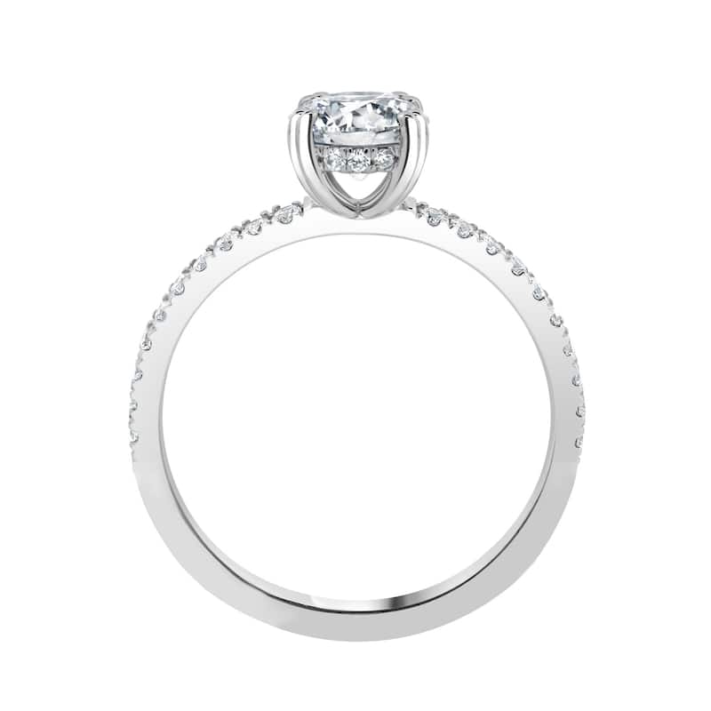 Auriya 2 1/3ctw Radiant-cut with Hidden Halo Diamond Engagement Ring 14K Gold Certified (H-I, SI1-SI2)