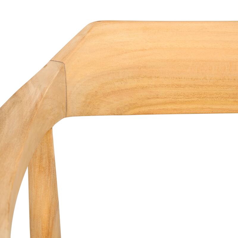 SAFAVIEH Diana Solid Wood & Leather Accent Chair (Fully Assembled) - W22" x D21" x H29" - 22Wx21Dx29H