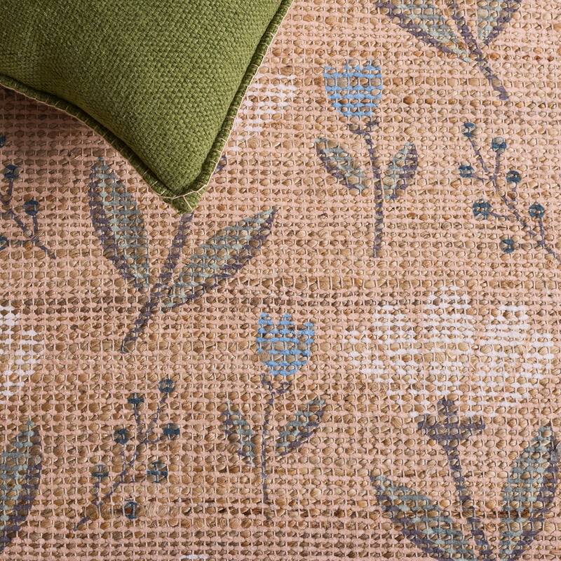 SAFAVIEH Handmade Saffron Kitty Jute & Chenille Rug