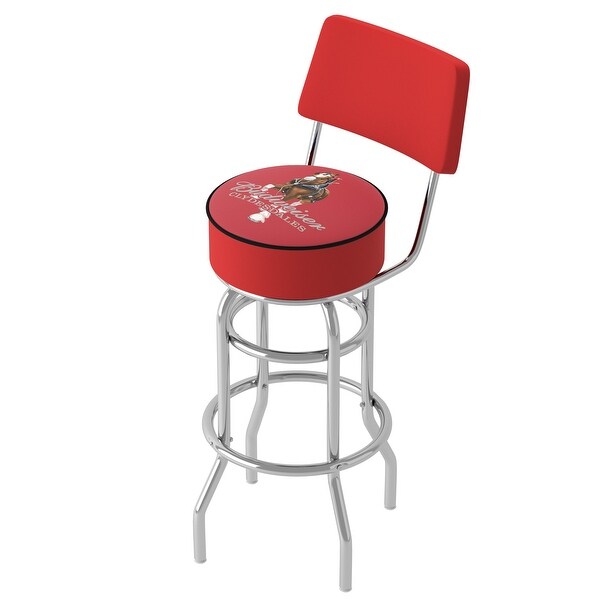 Budweiser Swivel Bar Stool with Back - 20