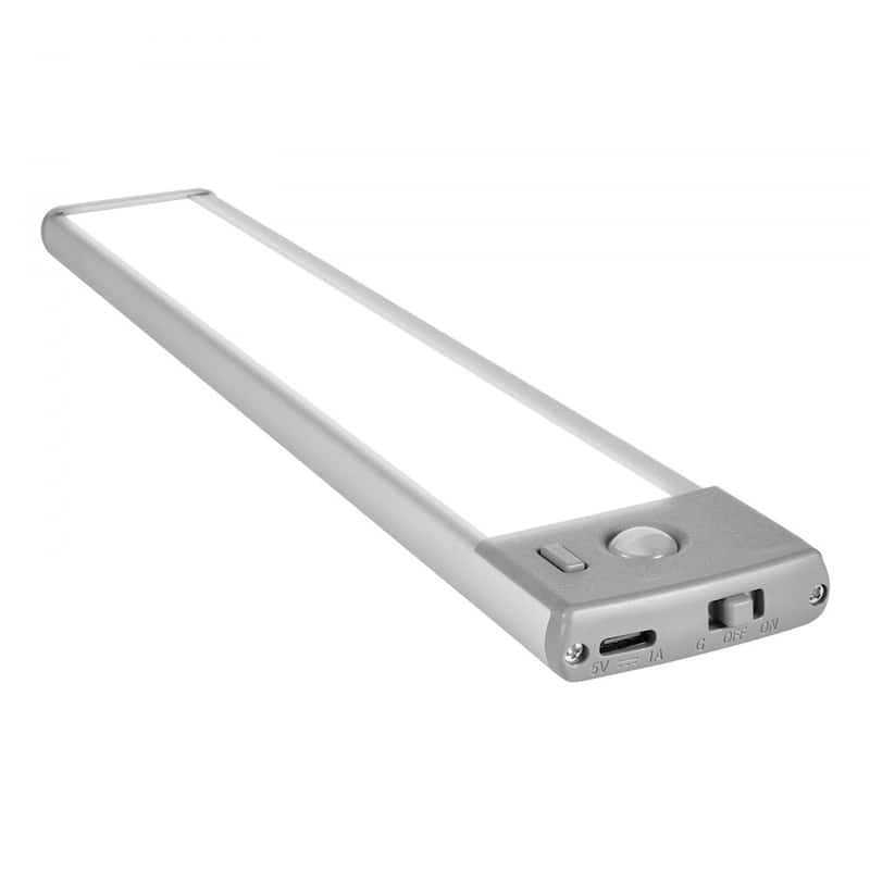 White USB Rechargeable LED Motion Sensor Lights with 4 Level Dimming - Large Size-2PC