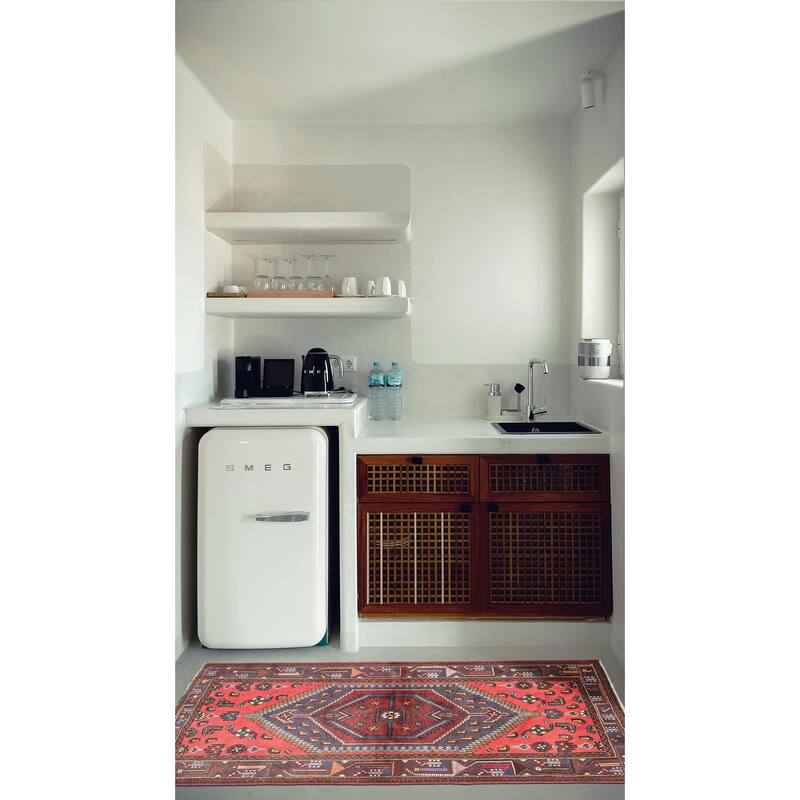 ECARPETGALLERY Hand-knotted Andelz Red Wool Rug - 4'1 x 6'3