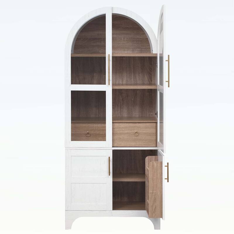 71 Inch Tall Cabinet for Versatile Storage and Elegant Farmhouse Design