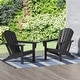 preview thumbnail 30 of 99, POLYTRENDS Altura Outdoor Eco-Friendly All Weather Poly Patio Adirondack Chair (Set of 2) Black