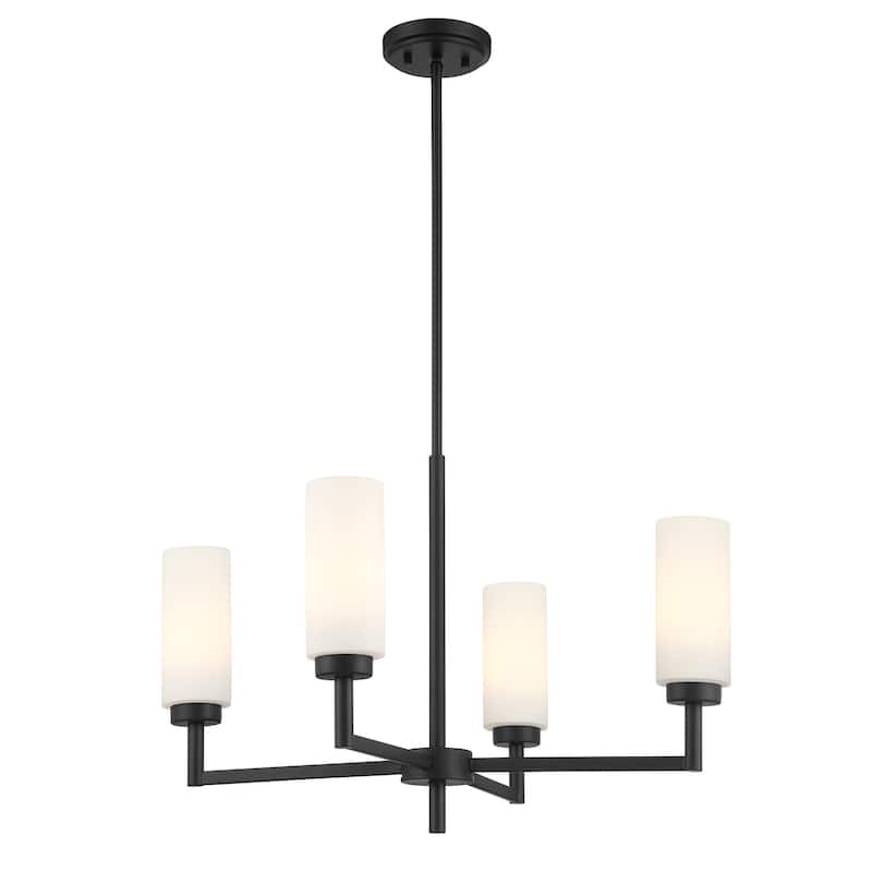 Bellevue SHCH83096 4 Light 26" Wide Chandelier with Opal Glass Shades