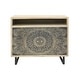 preview thumbnail 5 of 4, DH BASIC Bohemian Wood 3-Shelf Accent Cabinet with Screen Printed Pattern by Denhour
