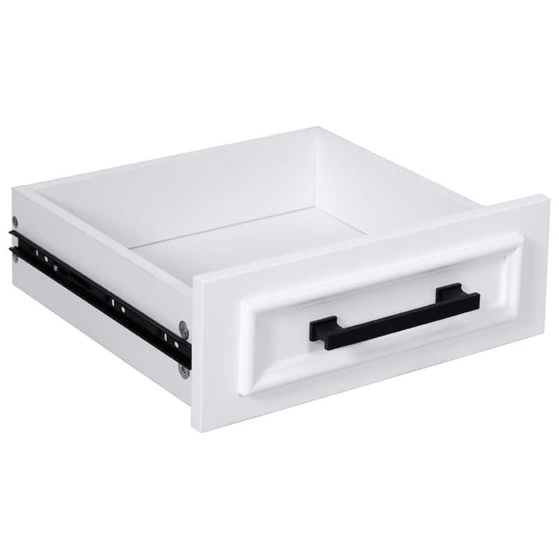 Kitchen Island with Drop Leaf, Power Outlet and 4 Door Shelves