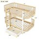 preview thumbnail 14 of 18, Modern Twin over Twin Size Wooden Bunk Bed with Fence Guardrail and Drawer for Kids/Teens/Adults Bedroom